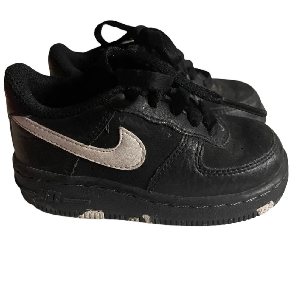 Nike Air Force 1 AF1 Low Black/White Baby Toddler 314194-117 Shoes size 6C